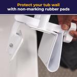 Drive Medical Adjustable Bathtub Grab Bar & Bathtub Safety Rail, White