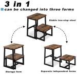 iTsst Step Stool for Adults & Kids,Holds up to 500Lb,3 in1 Heavy Duty Sturdy Wooden 2 Stepstool for Kichen/Bathroom/High beds, Metal Frame, Non-Slip Pads