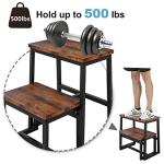 iTsst Step Stool for Adults & Kids,Holds up to 500Lb,3 in1 Heavy Duty Sturdy Wooden 2 Stepstool for Kichen/Bathroom/High beds, Metal Frame, Non-Slip Pads