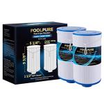 POOLPURE Spa Filter Replaces Watkins 303279, PFF42TC-P4, 5CH-37, 78460, FC-2402, Lifesmart, Freeflow, AquaTerra, Hydromaster, Grandmaster, Simplicity, Bermuda Hot Tub Filters 2PACK