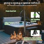 Two-Way Hot Tub Handrails,Electrophoretic Coating Rust Prevention Technology&Waterproof Sponge Handle.43-53" Adjustable Height&360" Rotation,600Lbs SPA Side Handrail,for Indoor&Outdoor