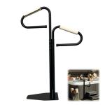 Two Way hot tub handrail, 43"-57" Adjustable Under Mounted hot tub Railing, 360° Rotation Angle Adjustable spa Railing to get in & Out Easier.