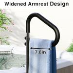 55''-62'' Hot Tub Handrail Side Safety Rail – 360° Swivel Spa Grab Bar, Heavy-Duty Powder-Coated Steel Assist Handle with Anti-Slip Foam Grip, Fits Most Hot Tubs, Swim Spas & Pools, 600LBS Capacity