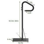 55''-62'' Hot Tub Handrail Side Safety Rail – 360° Swivel Spa Grab Bar, Heavy-Duty Powder-Coated Steel Assist Handle with Anti-Slip Foam Grip, Fits Most Hot Tubs, Swim Spas & Pools, 600LBS Capacity