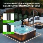 Two-Way Hot Tub Handrails,Electrophoretic Coating Rust Prevention Technology&Waterproof Sponge Handle.43-53" Adjustable Height&360" Rotation,600Lbs SPA Side Handrail,for Indoor&Outdoor