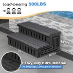 Marudina Universal Hot Tub Steps with Anti-Slip Mats,HDPE 2-Step Spa Stairs with Storage,Waterproof & Sturdy–Portable Stairs for Hot Tub/Camper/SPA Pool/Pet Stairs