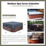 UCEDER Waterproof Hot Tub Cover -Outdoor Spa Cover Cap(Actual Size 97''x97''x20'' Fit 95''x 95'') 600D Heavy Duty Polyester Hot Tub Cover Protector(Dark Gray)