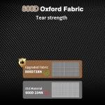 Square Heavy Duty Oxford Fabric Spa Cover - 85 x 85 inch UV Weatherproof Protection for Outdoor Hot Tub - Black