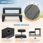 LUE BONA Hot Tub Steps, Outdoor 2-Step Stool with HDPS Treads and Aluminum Frame, Non-Slip Multi Purpose Stairs for Straight Sided Spa, Swimming Pool, Porch, RV, Deck, Kitchen for Adults, Dark Grey