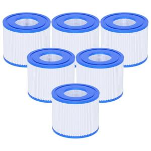 AQUALTRA Hot Tub Filter, Type S1 Spa Filters, Hot Tub Filters Replacements Compatible with PureSpa Swimming Pool Pump 4.2 x 2.8 Inches 6 Pack
