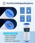POOLPURE 4CH-949 Spa Filter Replaces Pleatco PWW50L, 200702, Cal Spa FIL50-5D13H15FCT-3, Filbur FC-0172, SD-01143, 817-4050, Waterway Teleweir 50, Rising Dragon 50, hot tubs Filter Cartridge 1 Pack