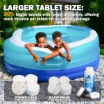 XtremeClear 1" Chlorine Tabs Swimming Pool Hot Tub & Spa Eliminate Bacteria & Algae Sanitizer Makes Water Clean & Crystal Clear Slow Dissolving 1.5lbs