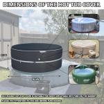 XCZ Portable Hot tub Cover That Completely Covers Inflatable hot tub- Waterproof, Sun Resistant, dust Resistant, 85 "Inflatable Hot tub Spa, Round (Black, Cover only)