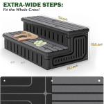 Marudina Hot Tub Steps with Removable Fabric Cover - Heavy Duty HDPE Spa Stairs with Storage, Non-Slip, Waterproof & Easy to Clean–All-Weather Steps for SPA, RV, Pool or Porch