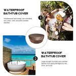 Round Hot Tub Cover Pool Cover Water- Solar Spa Hot Tub Thermal Solar Blanket, Outdoor Living s- Coffee