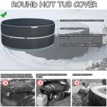 XCZ Portable Hot tub Cover That Completely Covers Inflatable hot tub- Waterproof, Sun Resistant, dust Resistant, 85 "Inflatable Hot tub Spa, Round (Black, Cover only)
