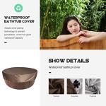 Round Hot Tub Cover Pool Cover Water- Solar Spa Hot Tub Thermal Solar Blanket, Outdoor Living s- Coffee