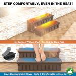 Marudina Hot Tub Steps with Removable Fabric Cover - Heavy Duty HDPE Spa Stairs with Storage, Non-Slip, Waterproof & Easy to Clean–All-Weather Steps for SPA, RV, Pool or Porch