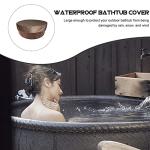 Round Hot Tub Cover Pool Cover Water- Solar Spa Hot Tub Thermal Solar Blanket, Outdoor Living s- Coffee