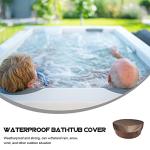 Round Hot Tub Cover Pool Cover Water- Solar Spa Hot Tub Thermal Solar Blanket, Outdoor Living s- Coffee