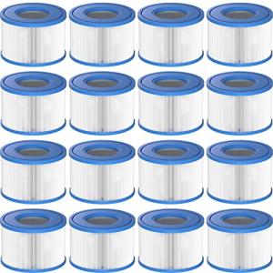 Type S1 Spa Filter for All Intex PureSpa 28429E, 28403E, 28407E, 28443E, 28453E, 28421E, 28423E, 28413E, and 28453E, 11692, SB-h10, JPC01 Swimming Pool Pump, 16 Pack