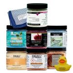 Spazazz Hot Tub Aromatherapy Gift Bundle- Seven- 4 Oz Spazazz Hot Tub Aromatherapy Bath Salt Crystals Sampler Jars Plus Hot/Cold Towel and Rubber Duck - Seven Distinct Scents of Bath and Spa Salts
