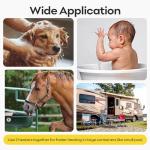 Ostutry Immersion Water Heater 1500W, Portable Submersible Water Heater with Thermostat for Bucket Bathtub Hot Tub, Real-Time Temperature Display & 15 Presets Control, Dry Burn Protection