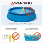 Ostutry Immersion Water Heater 1500W, Portable Submersible Water Heater with Thermostat for Bucket Bathtub Hot Tub, Real-Time Temperature Display & 15 Presets Control, Dry Burn Protection