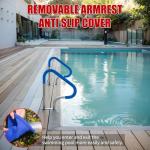 Pool Handrail 26x30 inch 304 Stainless Steel Spa handrail w/Quick Mount Base Plate for Deck Mounted|OD:2"; Wall Thickness:0.065" |