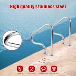 Pool Handrail 26x30 inch 304 Stainless Steel Spa handrail w/Quick Mount Base Plate for Deck Mounted|OD:2"; Wall Thickness:0.065" |