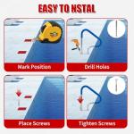 Pool Handrail 26x30 inch 304 Stainless Steel Spa handrail w/Quick Mount Base Plate for Deck Mounted|OD:2"; Wall Thickness:0.065" |