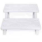 XtremepowerUS Multi Purpose 2-Step Spa Hot Tub Pool RV Campers Deck Steps Side Step, White