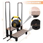 Hot Tub Ladder Above Ground,Pool Hot Tub Steps Wood with 2 Handrails and Anti-Skid Pads,600 LB Load Capacity Pool Stairs Pool Steps for Travel Trailers, Spa, Camper, 5th Wheels (2 Step, 2 Handle)