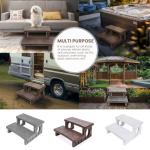 XtremepowerUS Multi Purpose 2-Step Spa Hot Tub Pool RV Campers Deck Steps Side Step, White