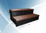 Confer Plastics Two Tier 36" Wide Deluxe Hot Tub Step. Non-Skid Spa Steps, Easy Installation, Sturdy, Long Lasting Upgrade to Your Space. Proudly Made in USA. - Espresso