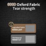 Alricc Outdoor Waterproof and Weatherproof Hot Tub Cover 85 x 85 inch fit 84 x 84 or 83 x 83 or 82 x 82 or 7 ft x 7 ft Black Square Reinforced Windproof 600D Heavy Duty Spa Cover