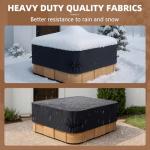 Wnanan Hot Tub Waterproof Cover, 80"X80" Heavy Duty Protector, Dust Cover for Square Spa