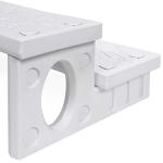 XtremepowerUS Multi Purpose 2-Step Spa Hot Tub Pool RV Campers Deck Steps Side Step, White
