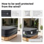 Wnanan Hot Tub Waterproof Cover, 80"X80" Heavy Duty Protector, Dust Cover for Square Spa