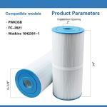 AmiBron PWK35B Replaces Hot Springs Limelight Series Spa Filters, Compatible with Watkins 1642301-1, 78161, 78286, Filbur FC-3921, Pleated Fabric Filter Media 2 Pack