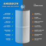 AmiBron PWK35B Replaces Hot Springs Limelight Series Spa Filters, Compatible with Watkins 1642301-1, 78161, 78286, Filbur FC-3921, Pleated Fabric Filter Media 2 Pack