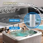 AmiBron PWK35B Replaces Hot Springs Limelight Series Spa Filters, Compatible with Watkins 1642301-1, 78161, 78286, Filbur FC-3921, Pleated Fabric Filter Media 2 Pack