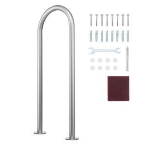 VEVOR Dock Boarding Handrail, 36 x 13 inch Swimming Pool Railing, Aluminum with Base Plate for Indoor/Outdoor Pools, Boat Safety Railing for Decks, Rust-Proof Grab Bar with Accessories for Spas Docks