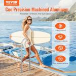 VEVOR Dock Boarding Handrail, 36 x 13 inch Swimming Pool Railing, Aluminum with Base Plate for Indoor/Outdoor Pools, Boat Safety Railing for Decks, Rust-Proof Grab Bar with Accessories for Spas Docks