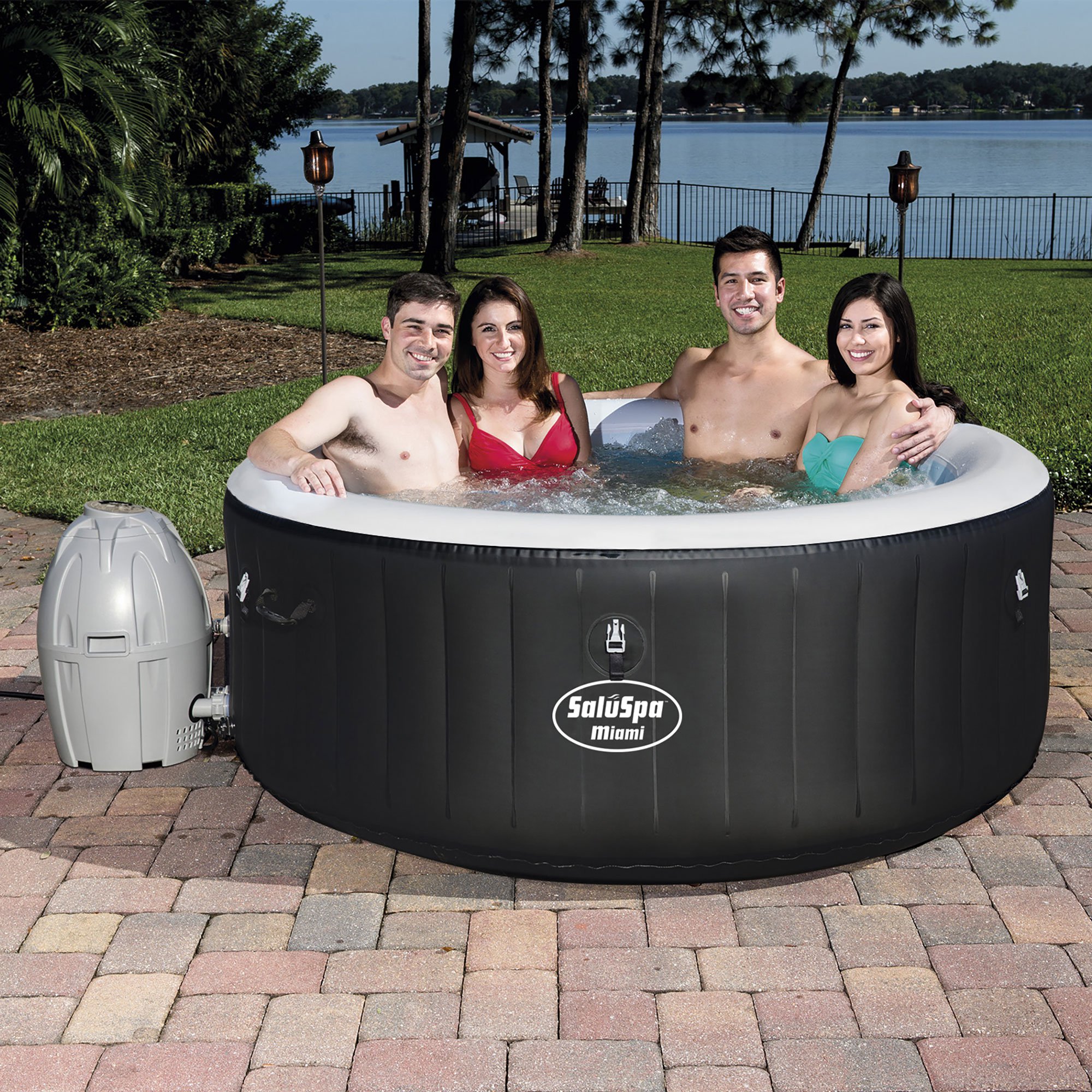 Portable Inflatable 4-Person Hot Tub Spa