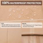 MIXC Outdoor Waterproof 600D Square Hot Tub Cover 95 x 95 Inch Fit 94 x 94 or 93 x 93 or 92 x 92 Inch Heavy Duty Spa Cover Protectors