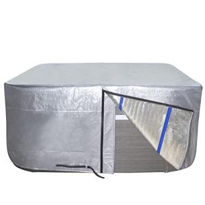 UCEDER Insulated Hot Tub Cover 170G Polyethylene Thermal Insulation Spa Cover Protector Waterproof Hot Tub Cover Replacement,Energy-Saving and Eco-Friendly for Keeping Warm(76"x76"x35")