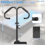 CABTE Two-Way Hot Tub Handrail, Adjustable Height 34-56" with 360° Swivel, Spa Safety Handrail with Slide-Under Mount Base for Indoor & Outdoor, Durable, Stability and Comfort (Two-Way)