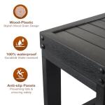 ZOMOFEW Hot Tub Steps, Non-Slip Wood-Looking Plastic Spa Steps, Universal for Indoor or Outdoor, 550 LB Load Capacity, Fits Any Hot Tub Shape and Size (Black)
