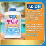 ADIOS! 3-in-1 Spa Cleaner - Clarifies Water, Stops Scum and Removes Foam, Works with Chlorine and Bromine 16oz